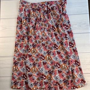Banana Republic pleated floral skirt, women's size 10